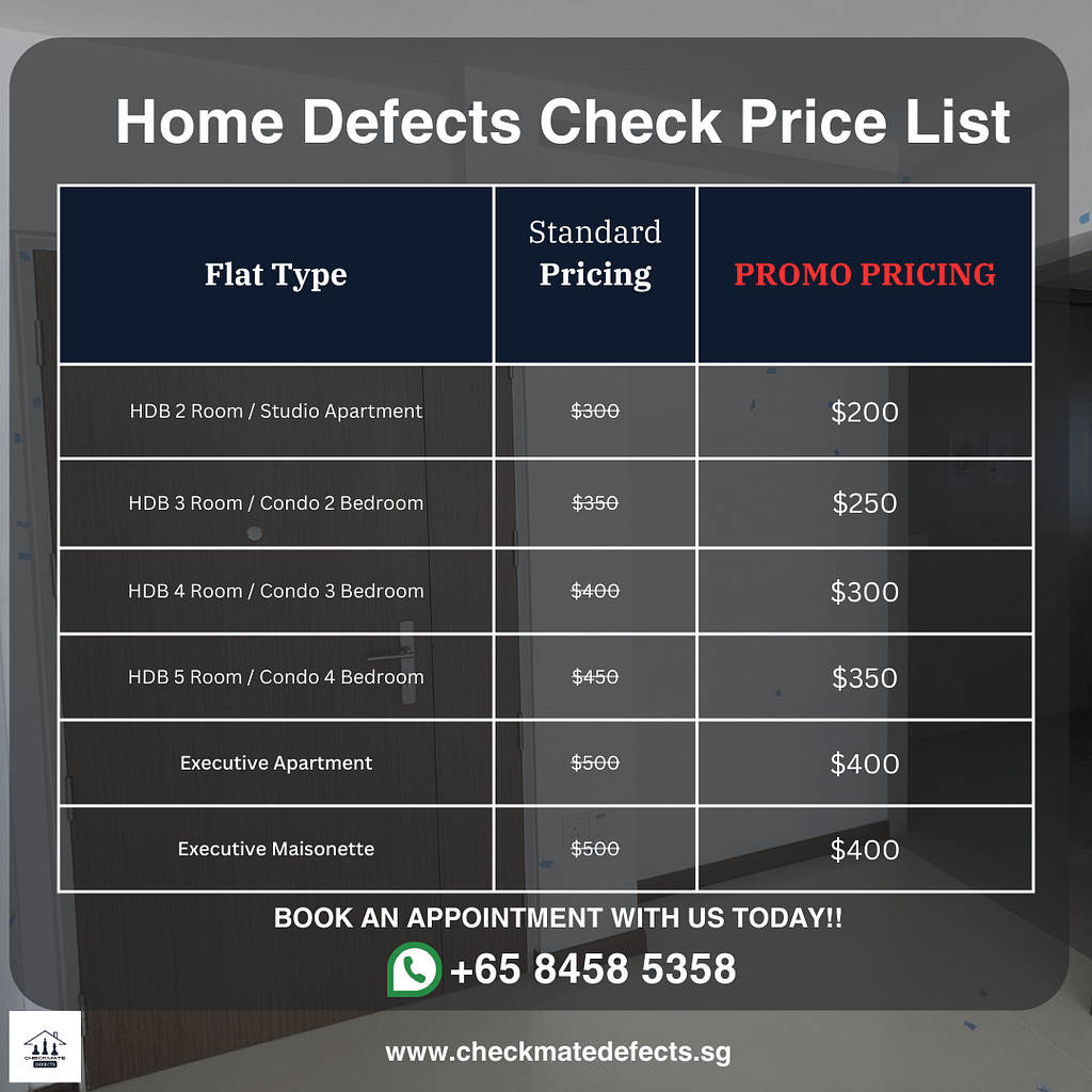 What defects to check for HDB homes in Singapore in 2024? - Checkmate ...